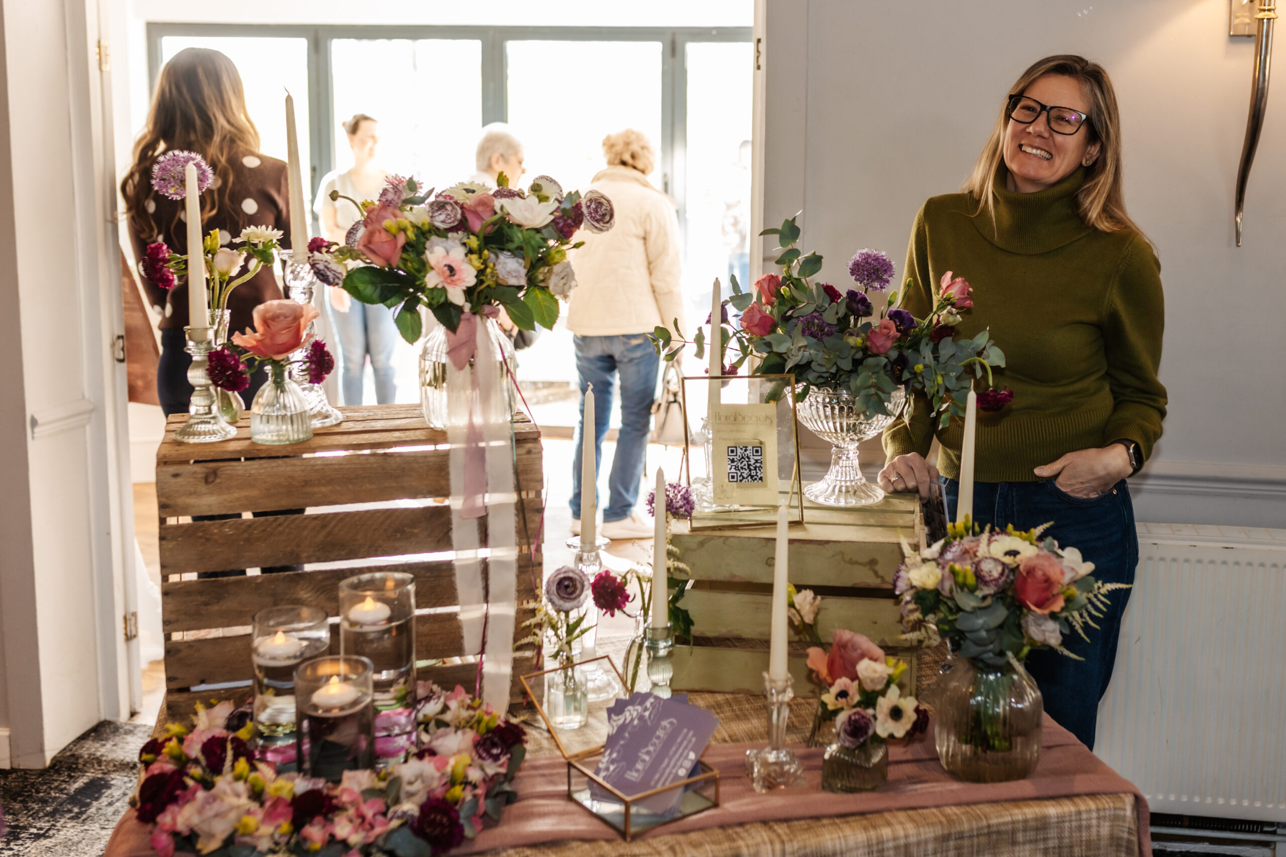 Jo from Floral Secrets at the Fox Inn Wedding Venue